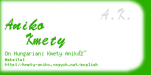 aniko kmety business card